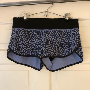 Lululemon Blue and Black Dot Shorts